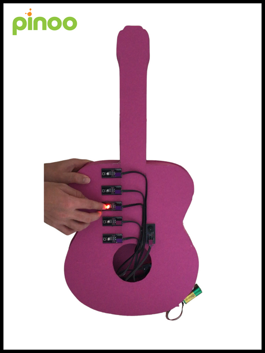 Gitarre mit Pinoo 